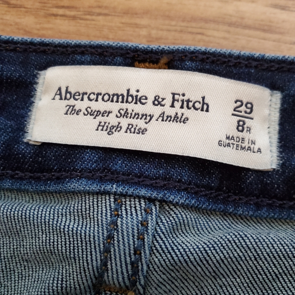 Abercrombie & Fitch Size 29/8 Super Skinny Ankle High Rise Jeans - Picture 5 of 8